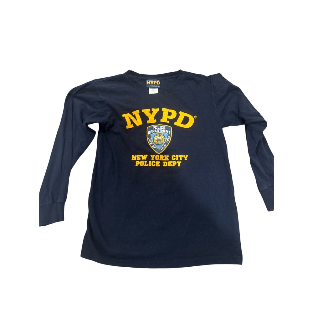 Officially Licensed NYPD Long Sleeve Shirt Women's Small NYC Police Navy‎